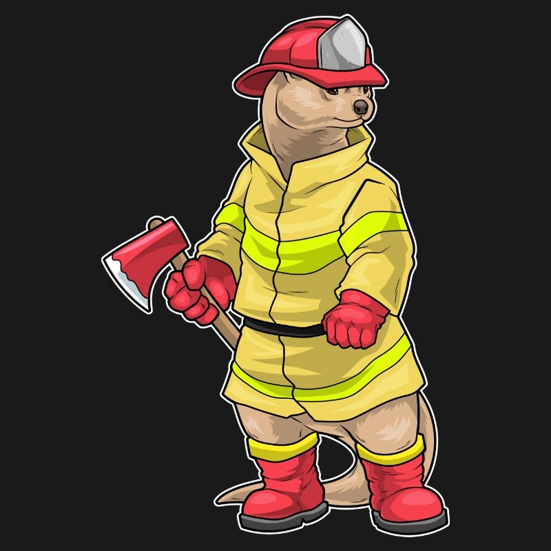 Otter Firefighter Axe Fire Brigade