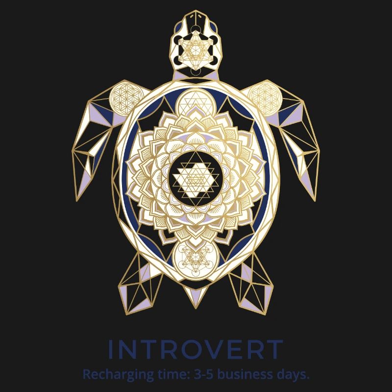 Geometric Turtle Mandala Introvert