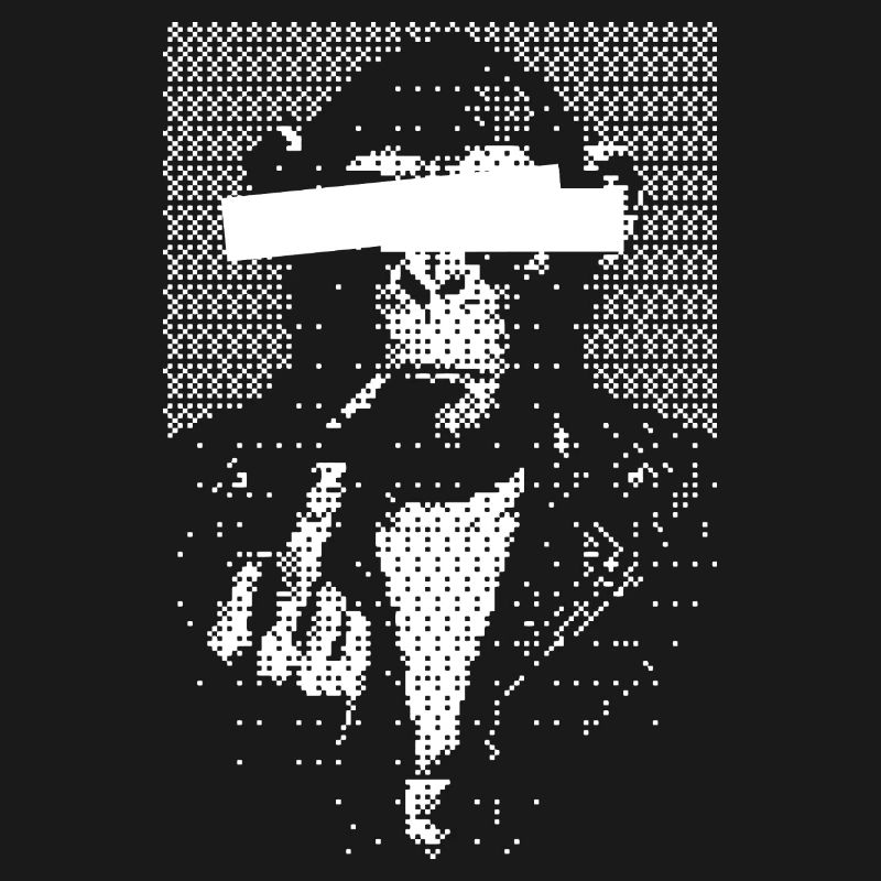 Blindfolded monkey criminal