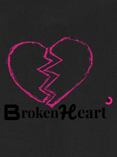 Zerbrochenes Herz Neon Pink
