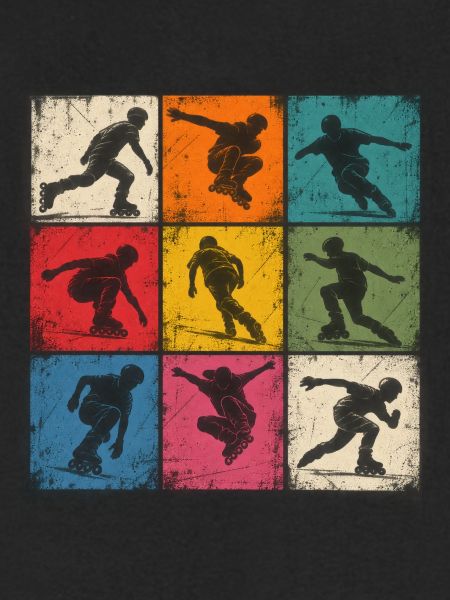 Inline Skating Retro Collage
