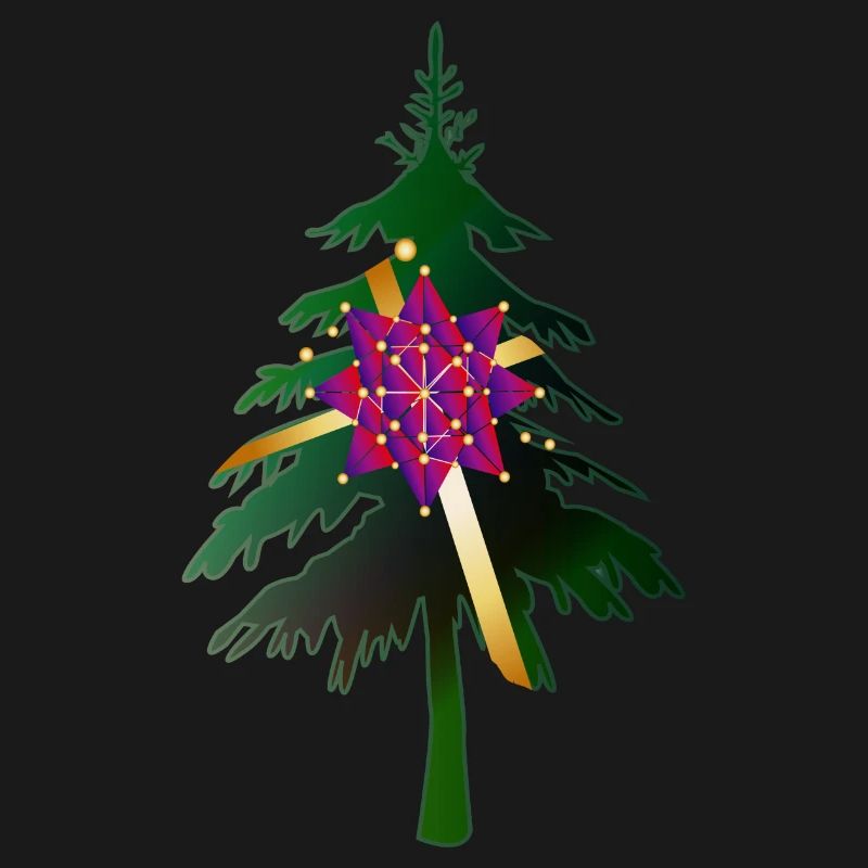 Christbaum oder Weihnachtsbaum & Geschenkschleife