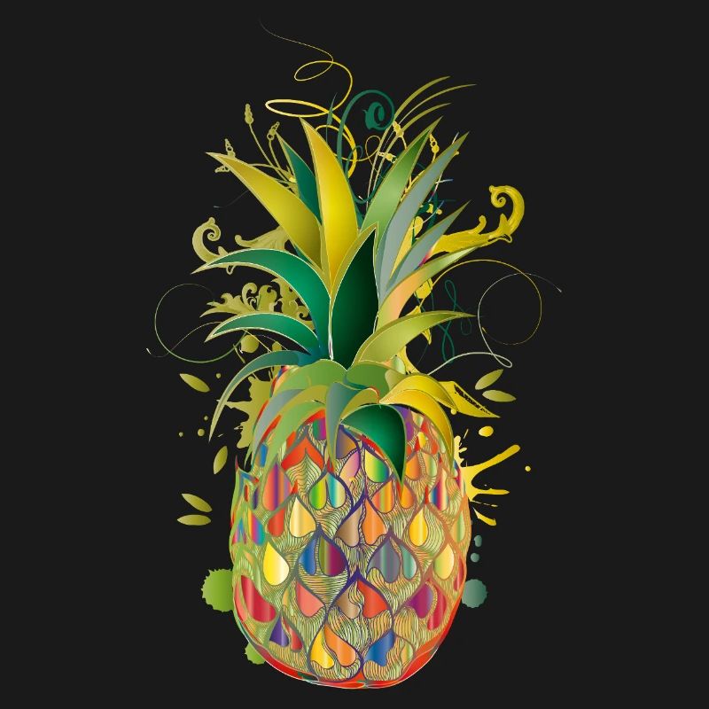 Ananas coloré – fruit créatif dans le style graffiti