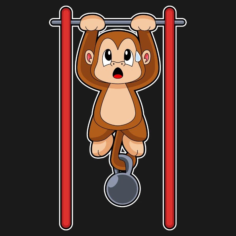 Monkey Bodybuilder Pull-ups Bodybuilding