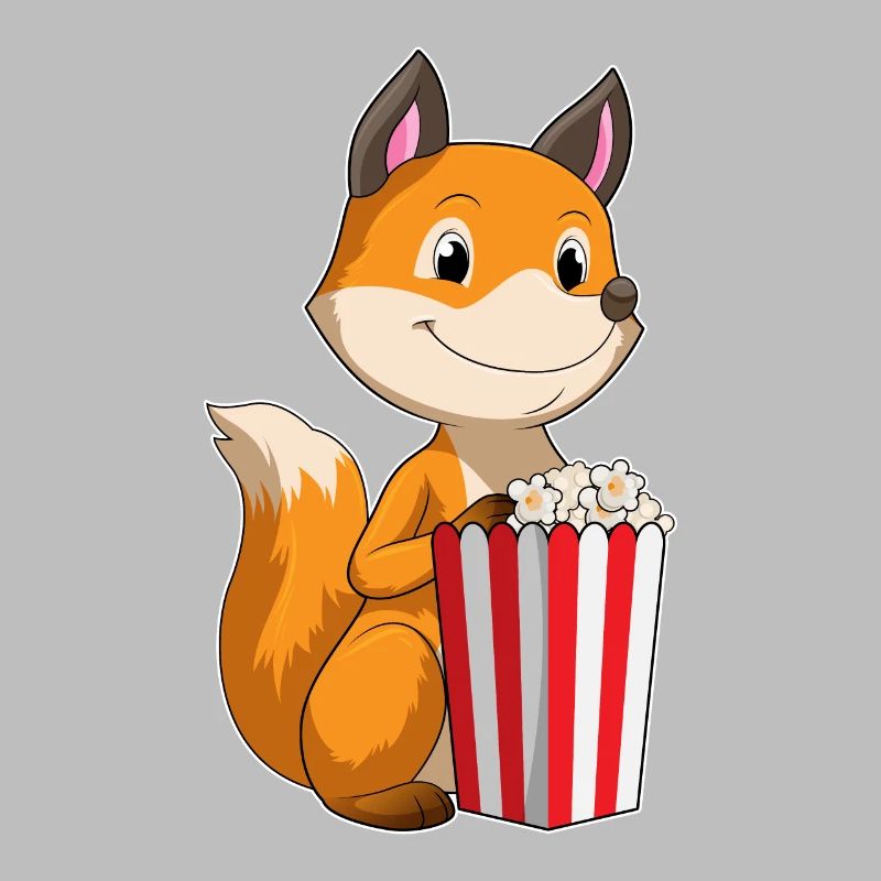 Renard au pop-corn