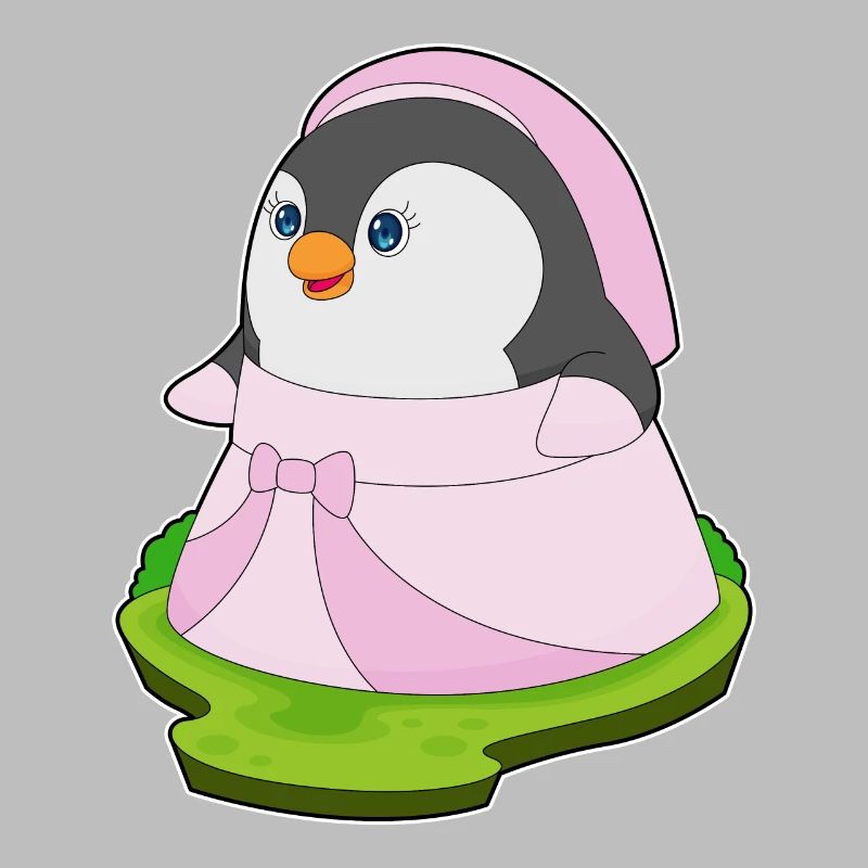 Pingouin mariée robe de mariage