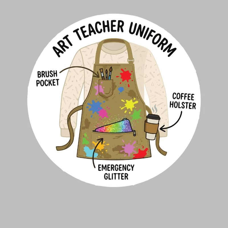 Motif créatif de l’uniforme d’enseignant d’art