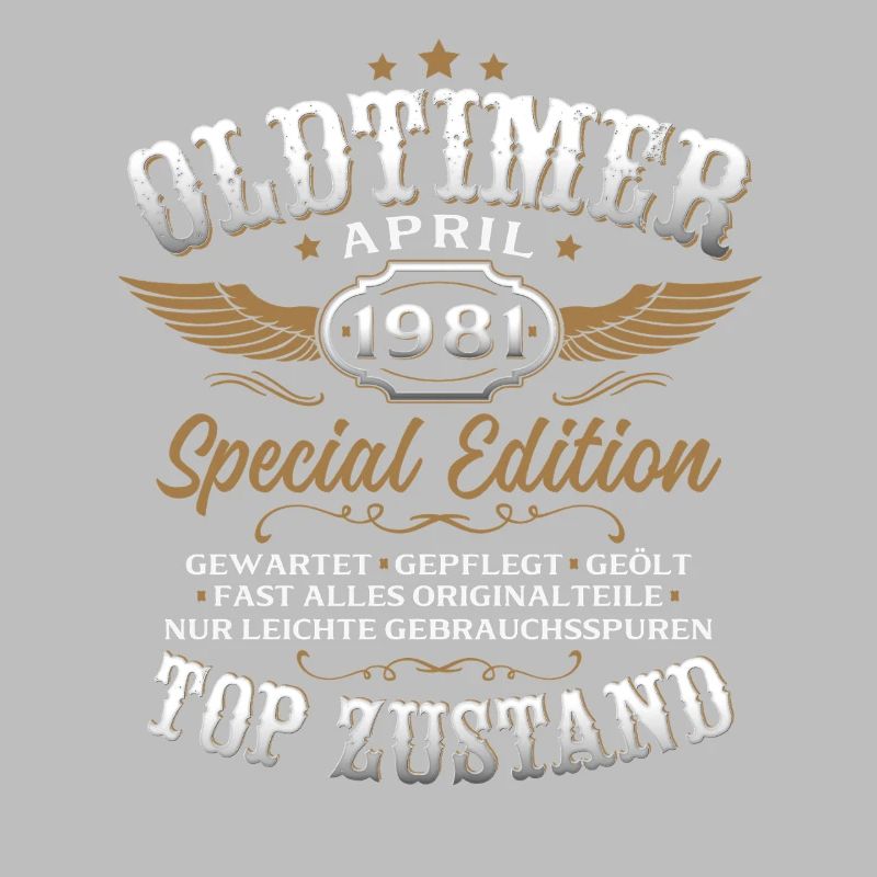 45. Geburtstag Geschenk Mann Oldtimer April 1981
