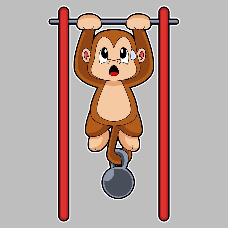 Monkey Bodybuilder Pull-ups Bodybuilding