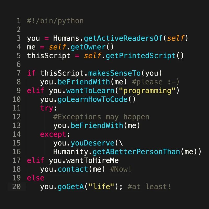 Être amis avec les programmeurs (en Python)