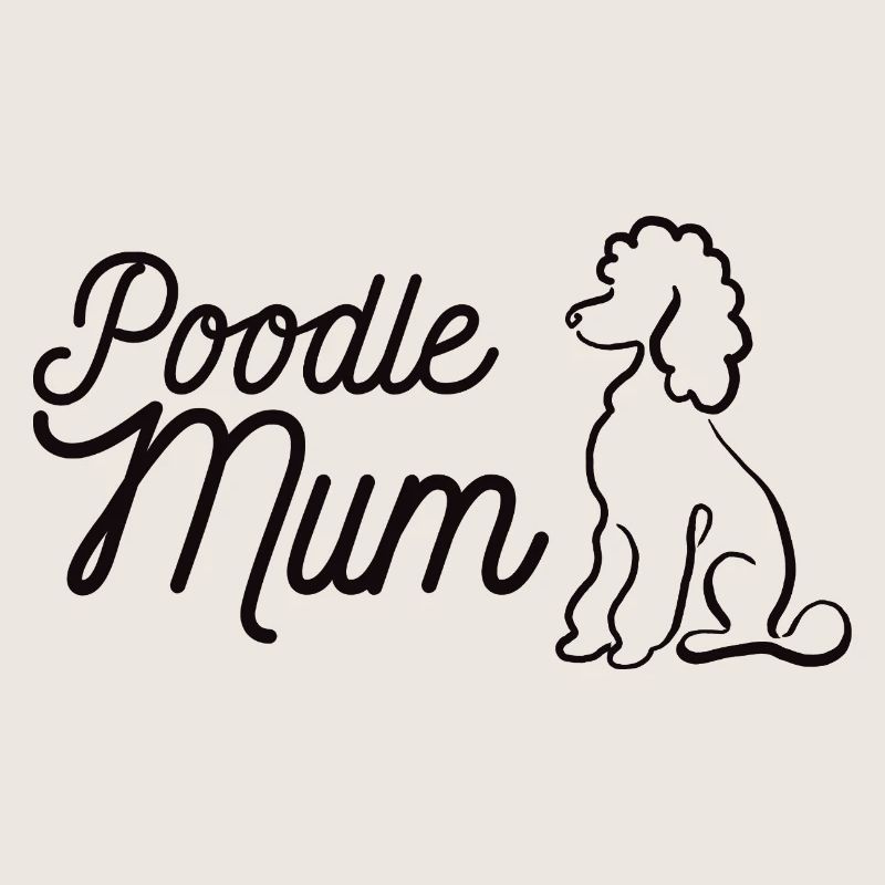Pudel Mum Silhouette & Script