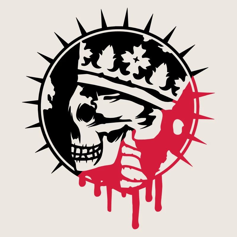 Crâne de mort avec la couronne Graffiti Patch