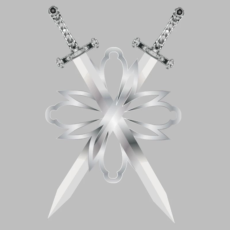 Deux épées ornées d’argent