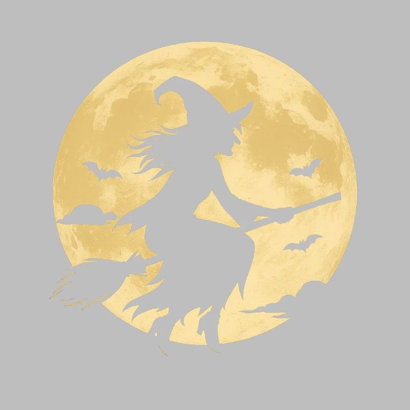 Moonlight Witch on Broom