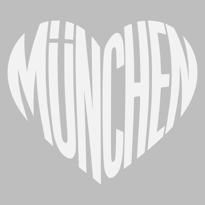 Silhouette de cœur de Munich - Variable de couleur du design