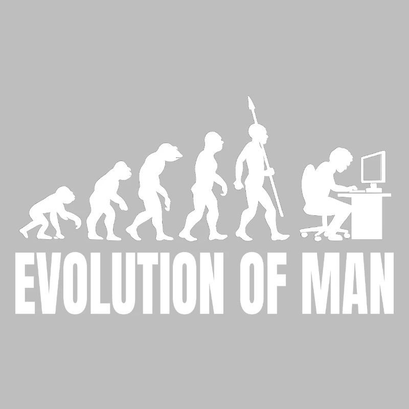 Programmierer Computerfreak Evolution Retro