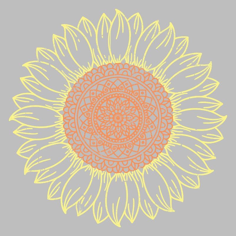 Conception complexe de mandala tournesol