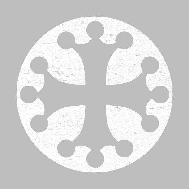 Croix occitane dans cercle blanc