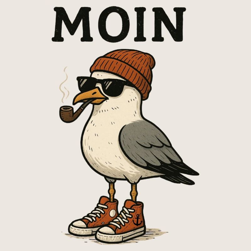 Moin Seagull Pygargue à queue blanche avec accessoires de style urbain