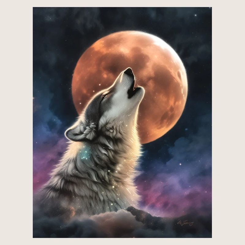 Heulender Wolf