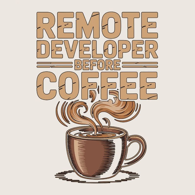 Remote Developer Before Remote Coder Coffee Lover