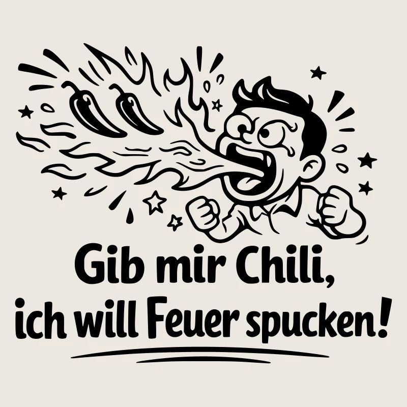 Cracher du feu Mangeant du chili