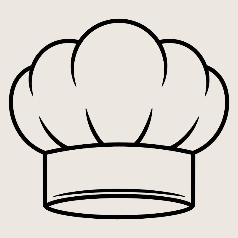 Conception d’icônes vectorielles de chapeau de chef