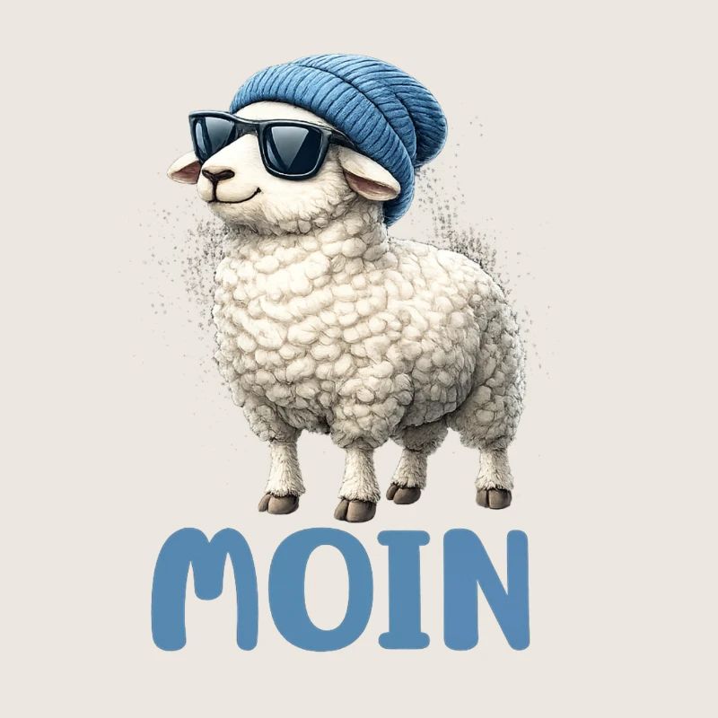 Moin Schaf mit Sonnenbrille