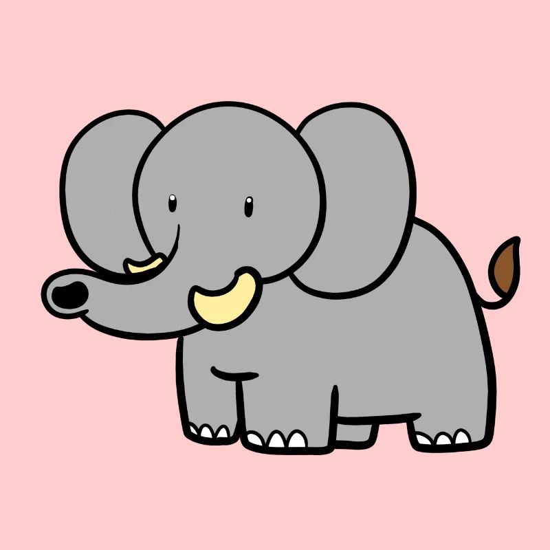 Stehender Elefant
