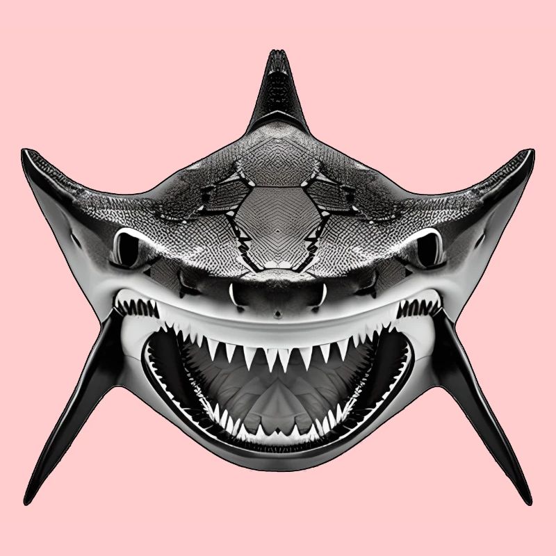 Requin avec la gueule ouverte