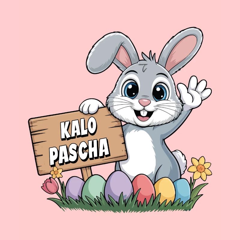 Kalo Pascha Lapin de Pâques Pâques grec