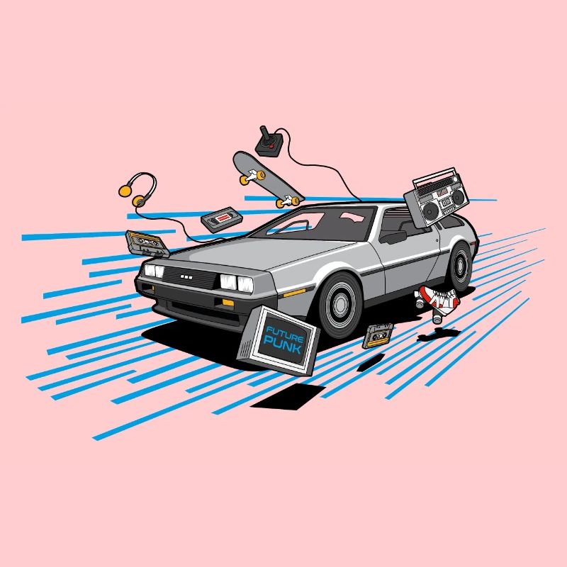 Delorean Oldtimer Youngtimer Retro Future blau 80s