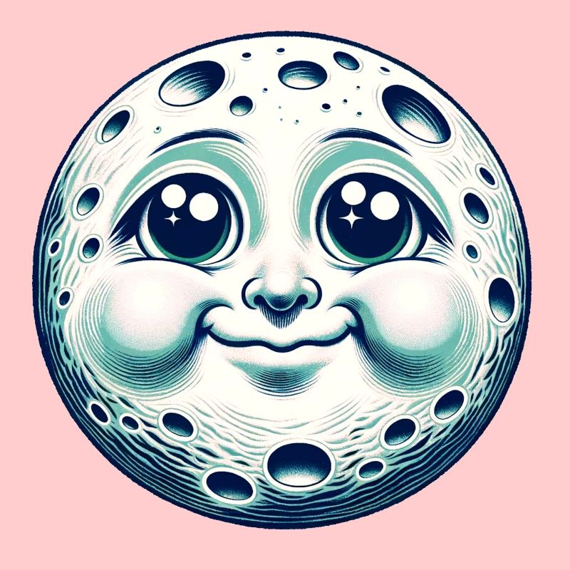 Drôle de lune avec visage