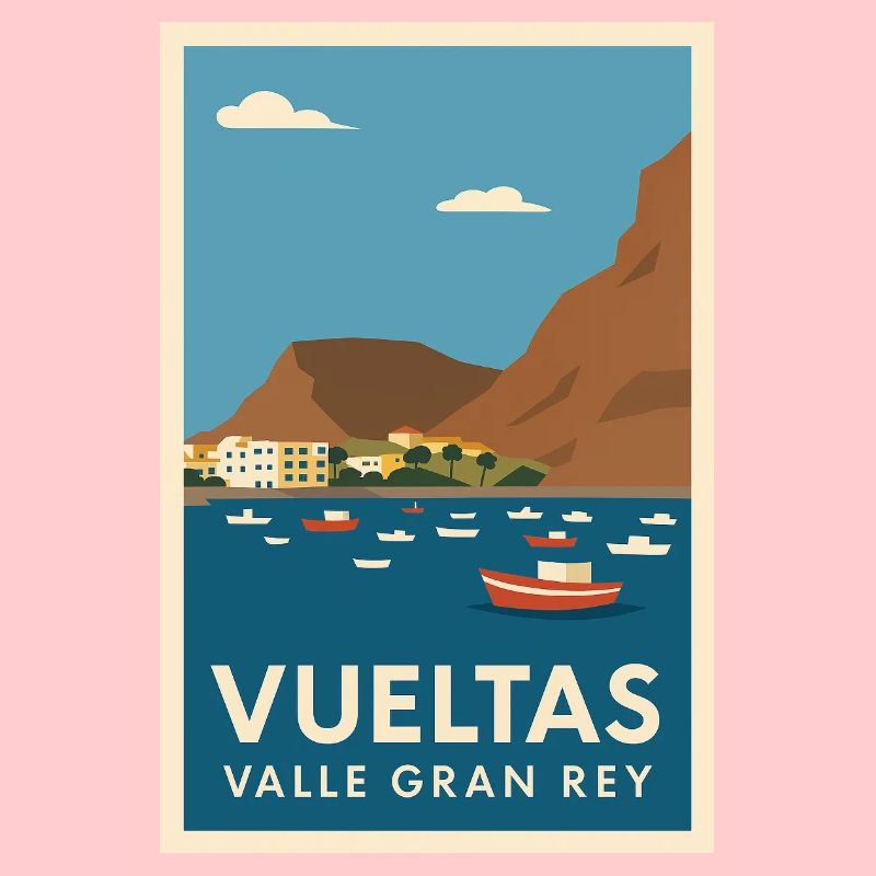 Affiche côtière de la Vuelta Valle Gran Rey