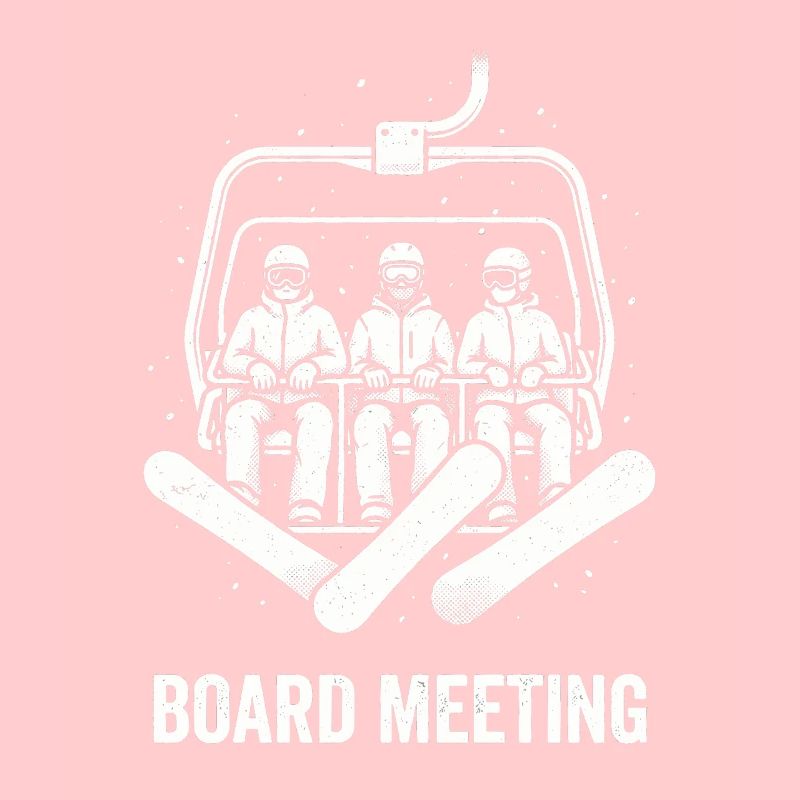 Réunion du conseil d’administration Télésiège de snowboard rétro
