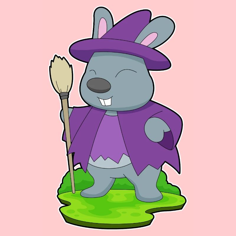 Bunny Witch Broom