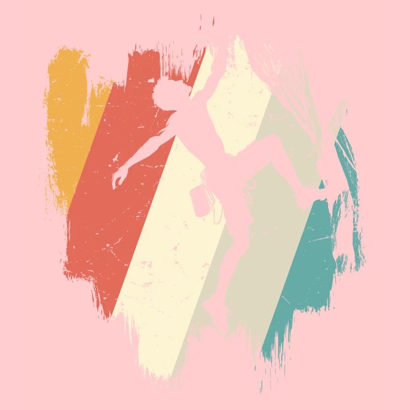 Rainbow Burst Dance Silhouette