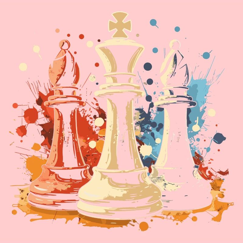 Graffiti de l’évêque et du roi des échecs