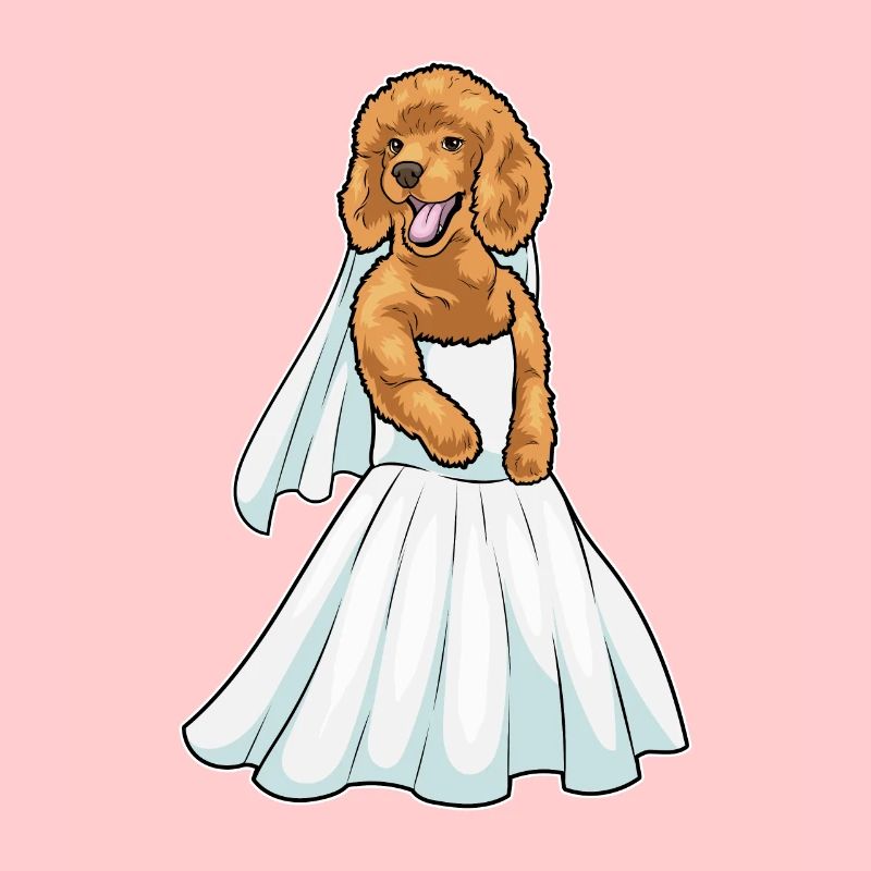 Robe de mariée caniche