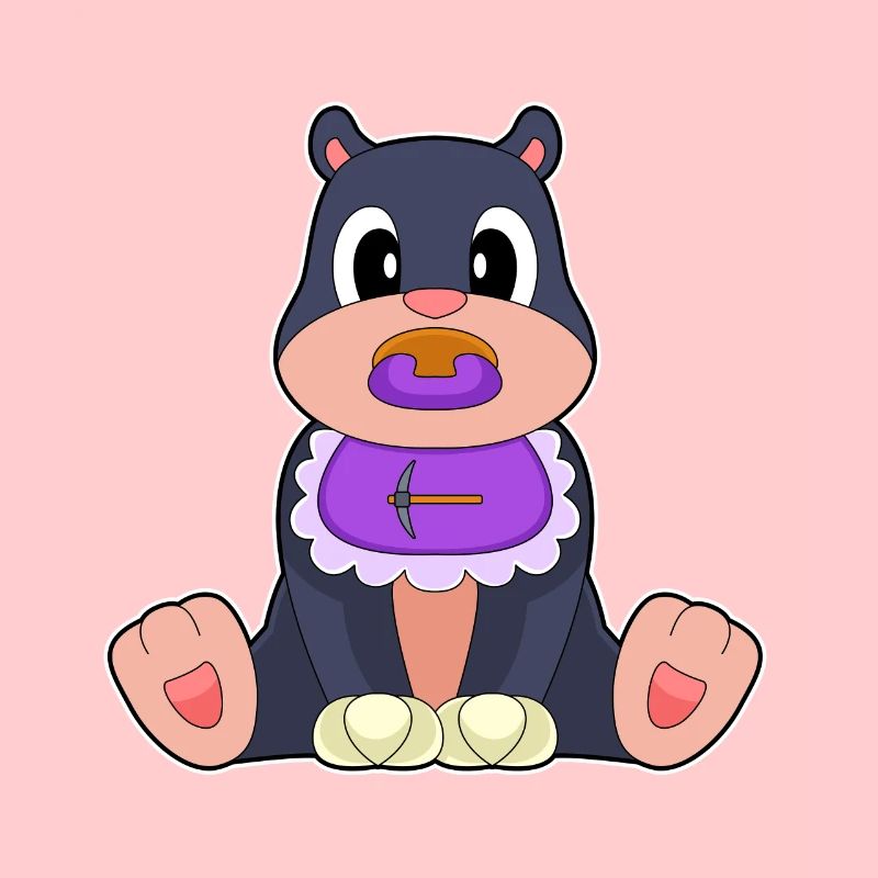 Mole Baby Bib Pacifier