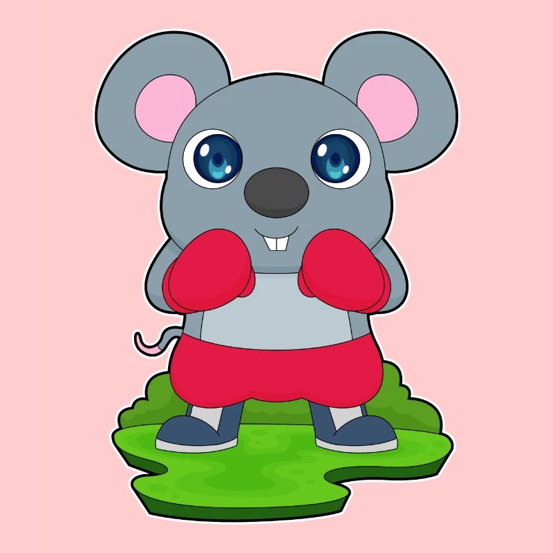 Souris Boxer Gants de Boxe Boxe