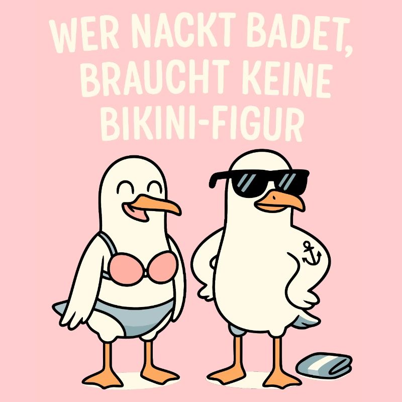 Nackt badet Bikini-Figur Spruch