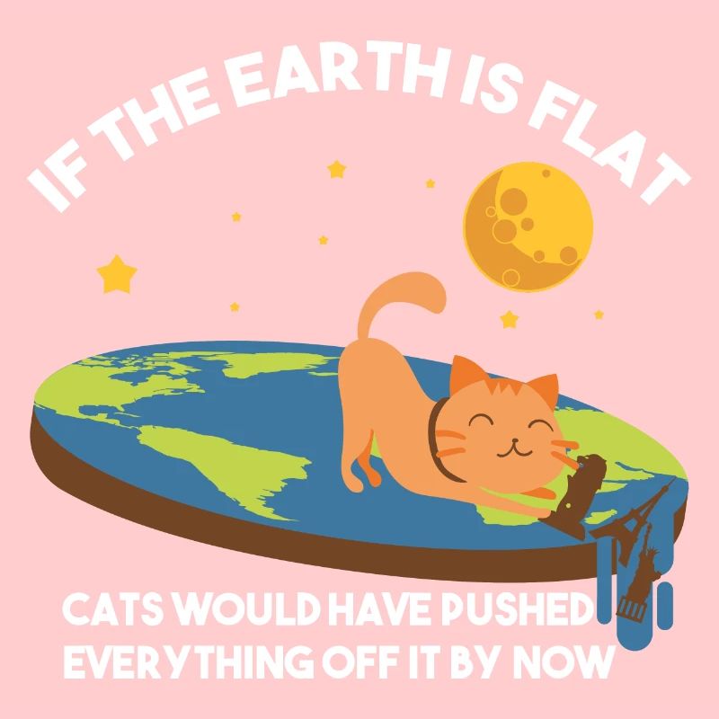 Flach-Erde-Katzen-Satire