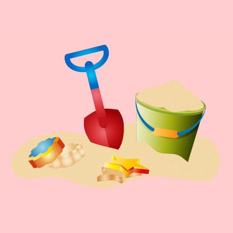 Sand Spielzeug am Strand oder im Sandkasten