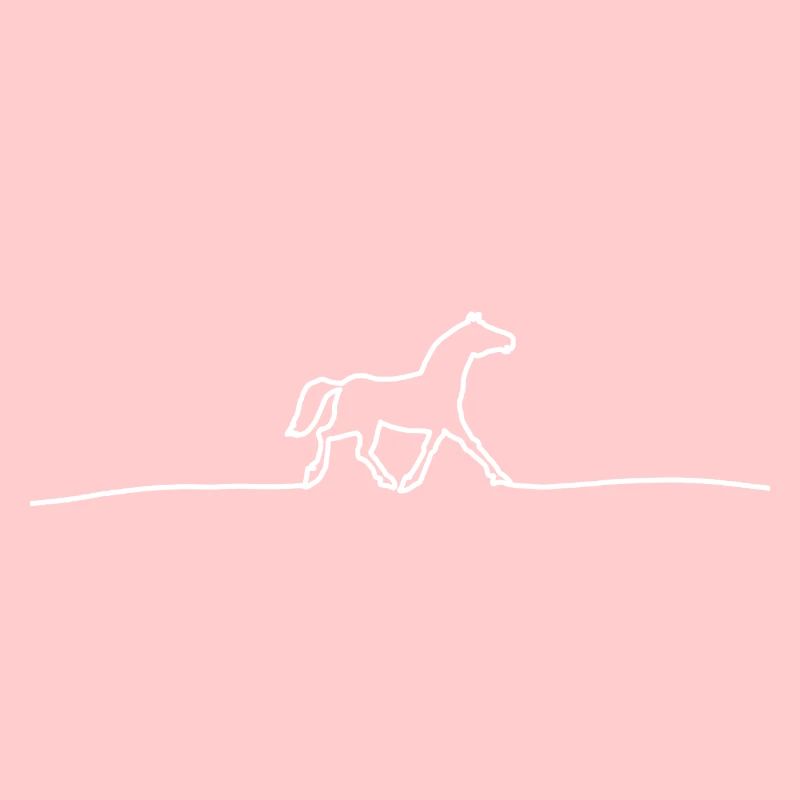 doux cheval - Lignes abstraite cheval idée cadeau