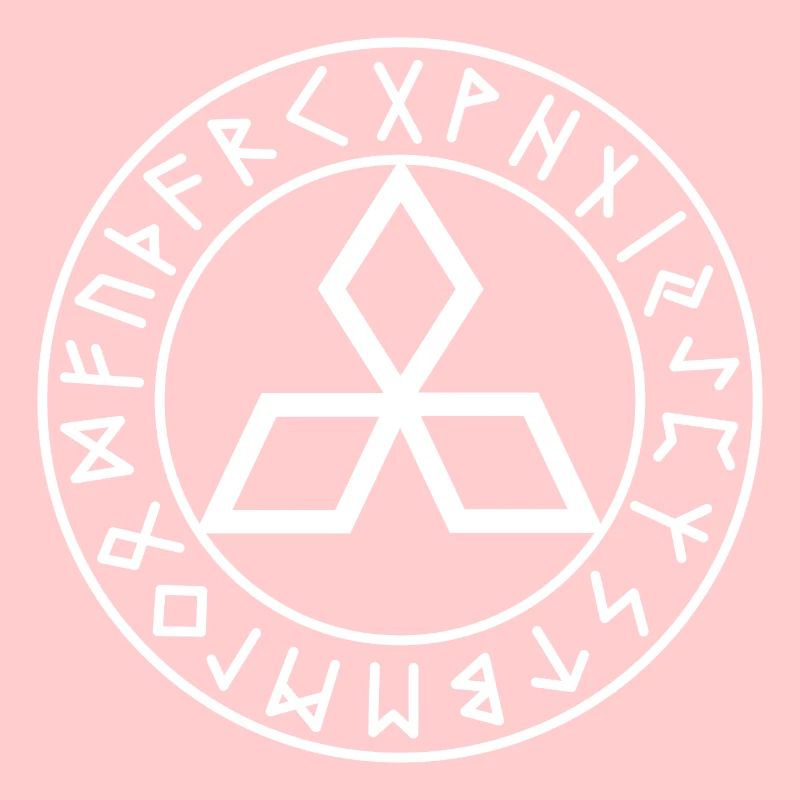Cercle de triceps en runes blanches