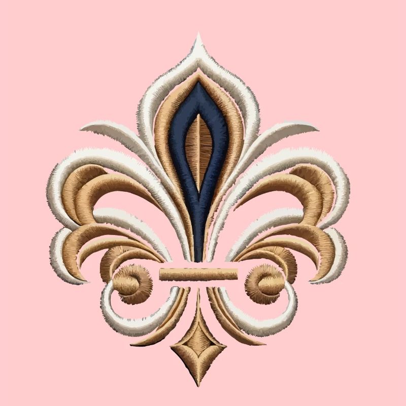 Broderie Élégante Fleur-de-Lys