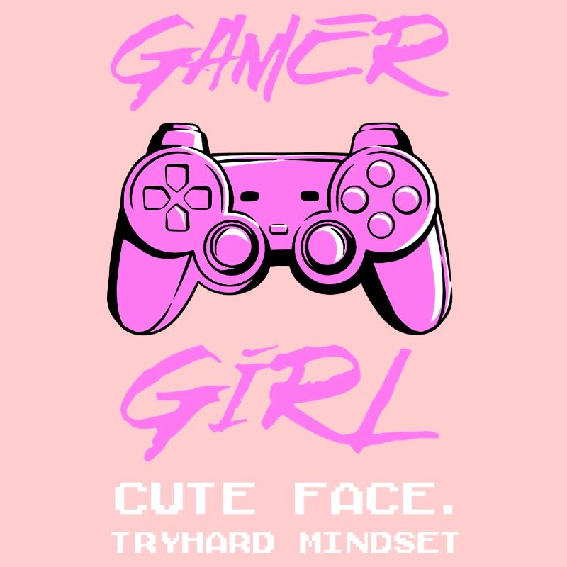 Joueuse Girl Controller qui dit Pretty Face Tryhard
