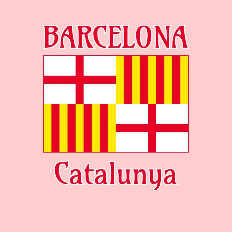 Drapeau de Barcelone en rouge, blanc et jaune