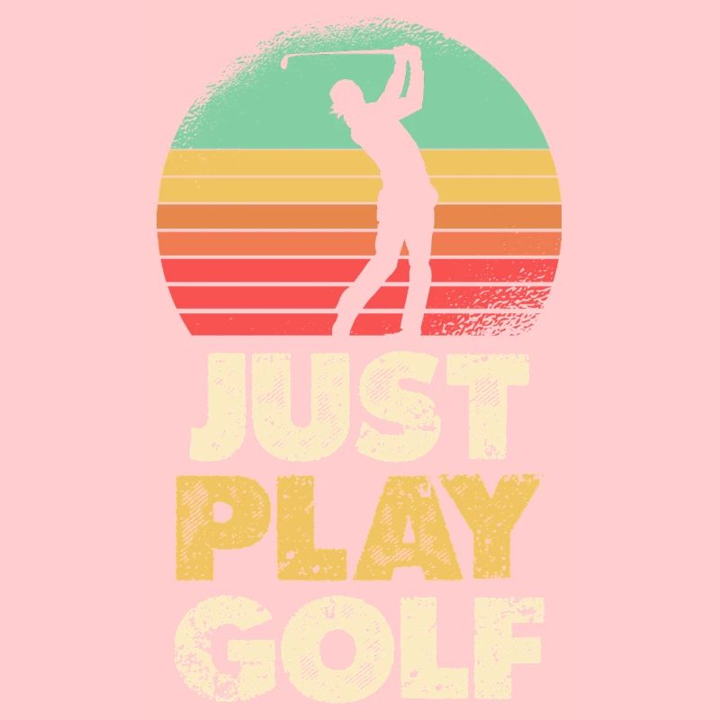 Il suffit de jouer au golf rétro coucher de soleil